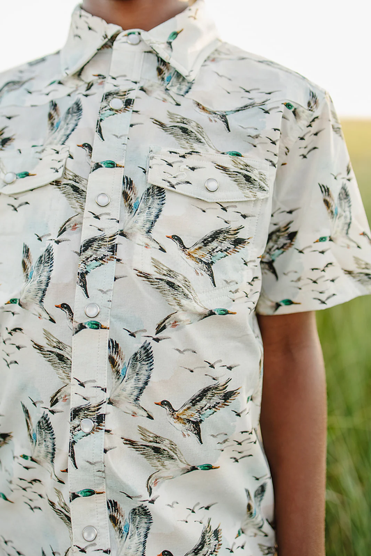 Perf. Snap Shirt - Mallard Sky