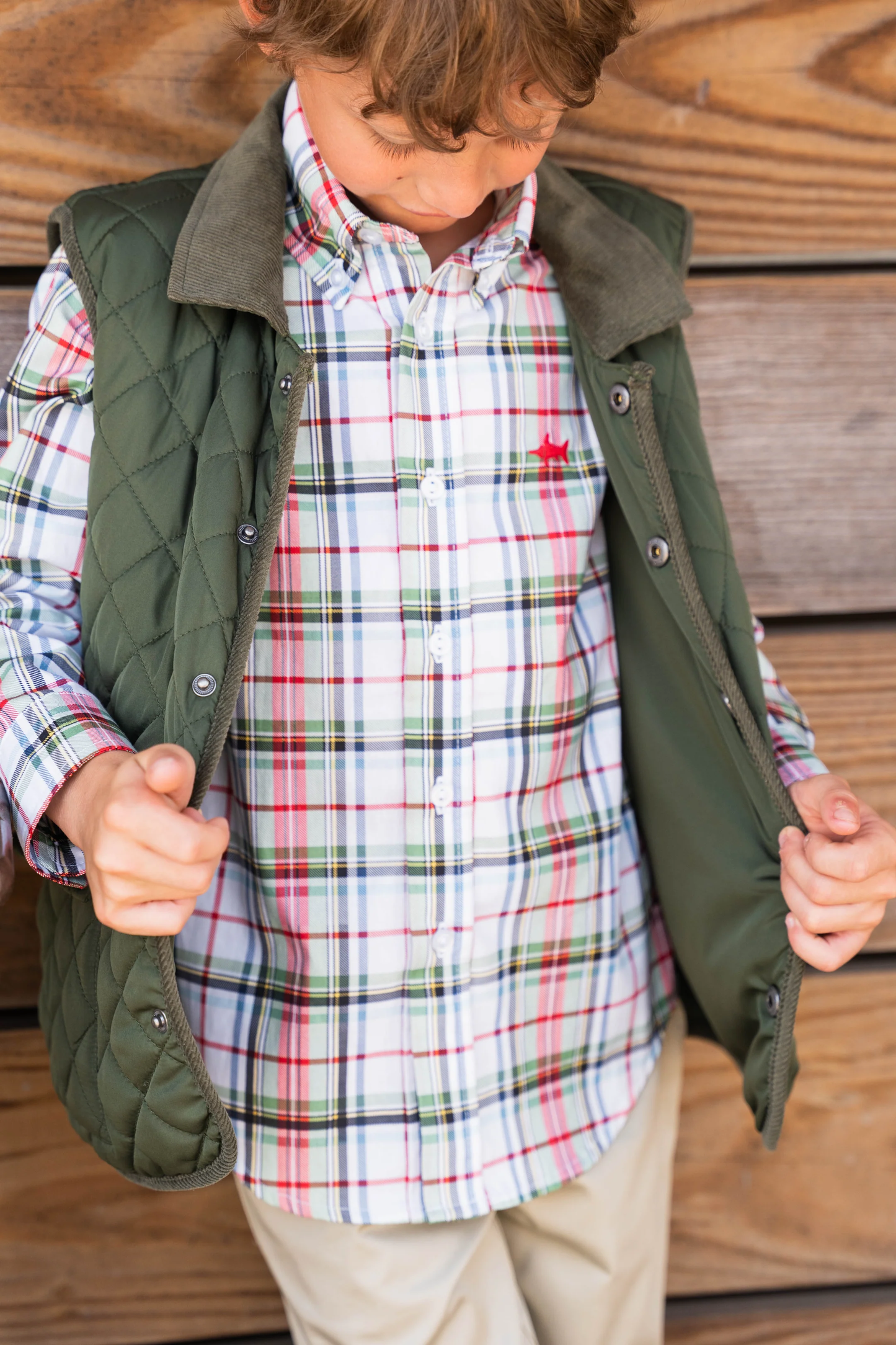 Carter Shirt - Creme Plaid