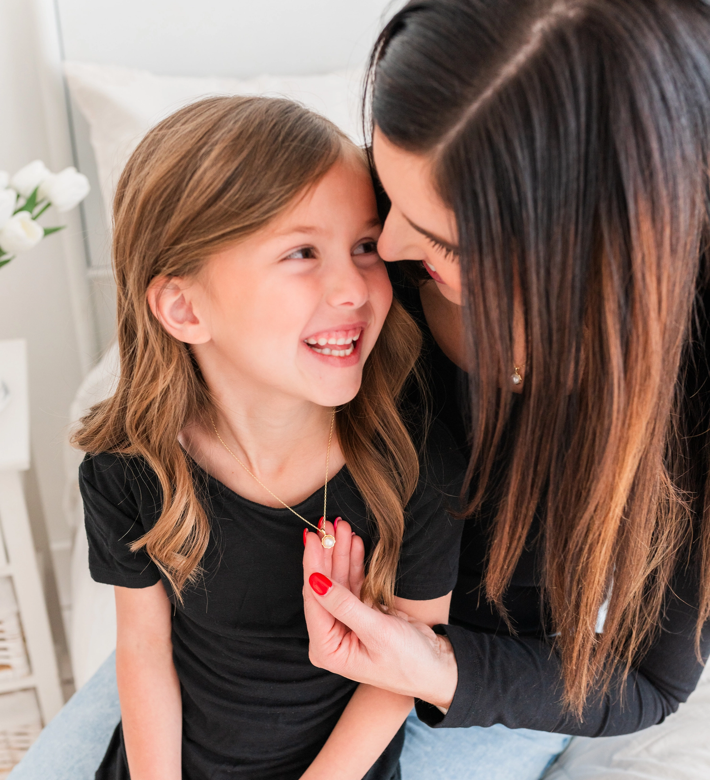 White Pearl Necklace - 14K Gold