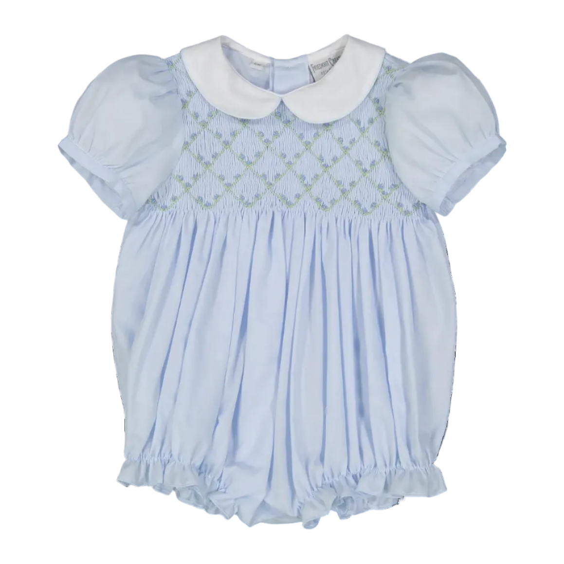 Diamond Smocked Rosebud Bubble