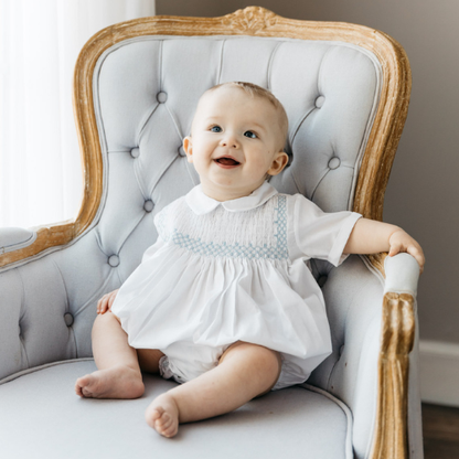 Vintage Smocked Bodice Creeper