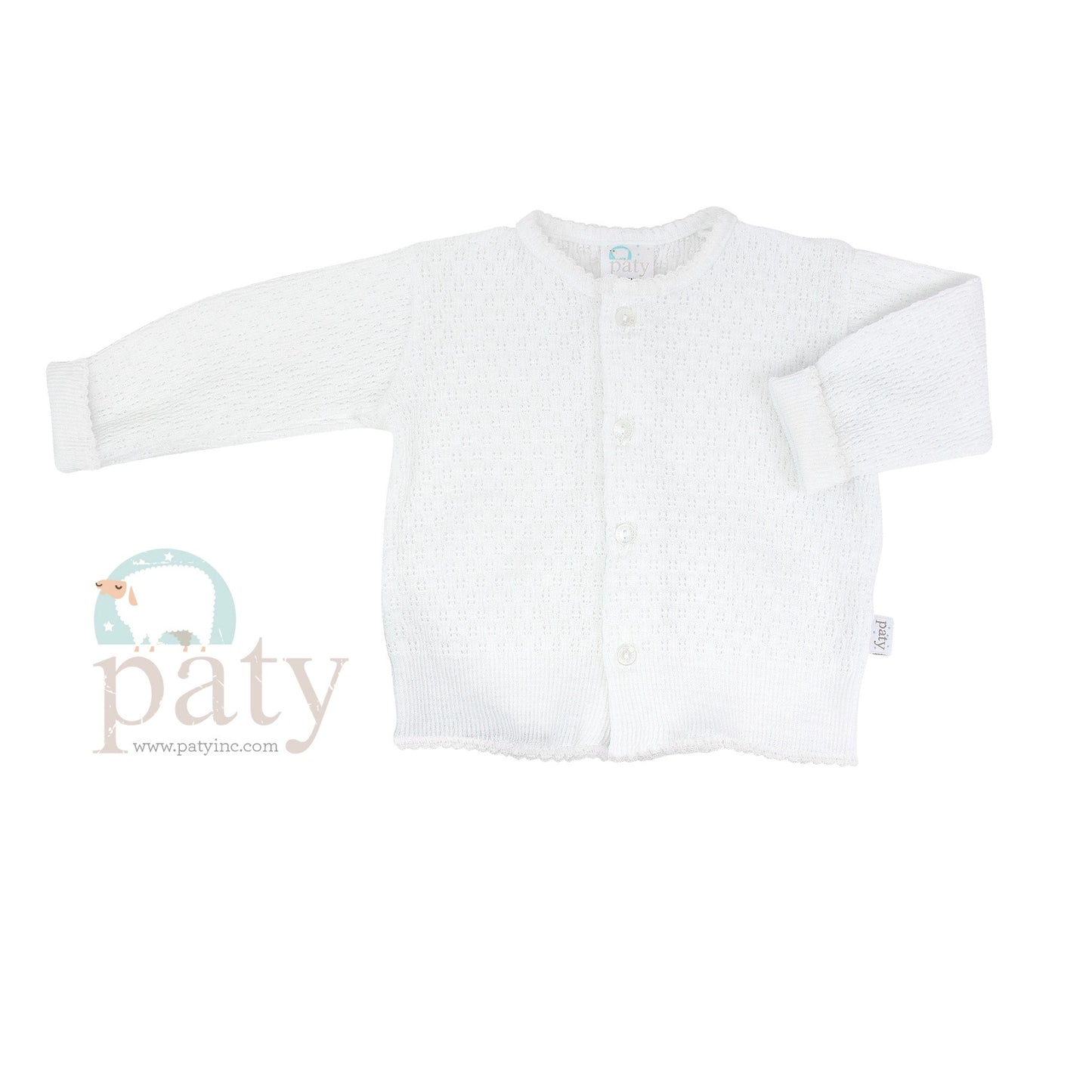 White Sweater W/ Trim - 182