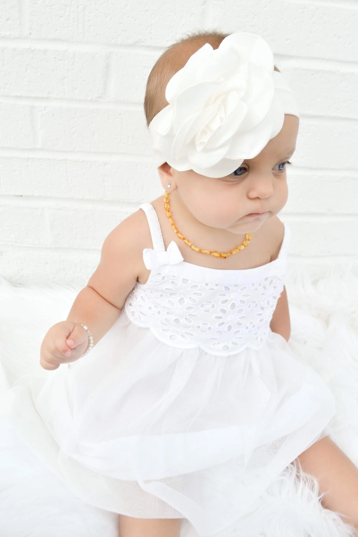 Amber Teething Necklace - Unpolished