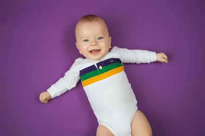 Mardi Gras Stripe L/S Onesie