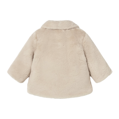 Faux Fur Coat - Sand