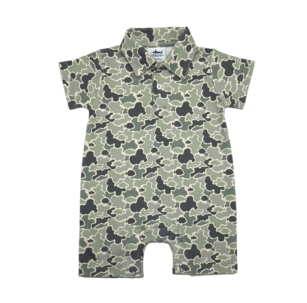 SBC Polo S/S Romper - Green Camo