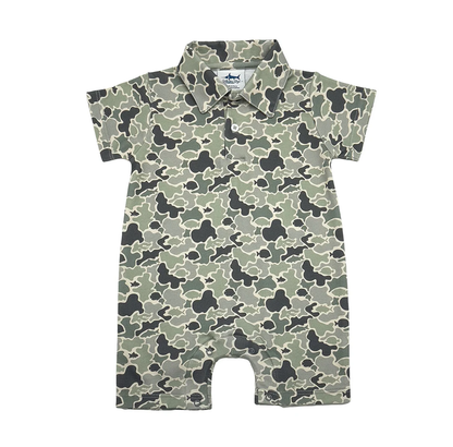 SBC Polo S/S Romper - Green Camo