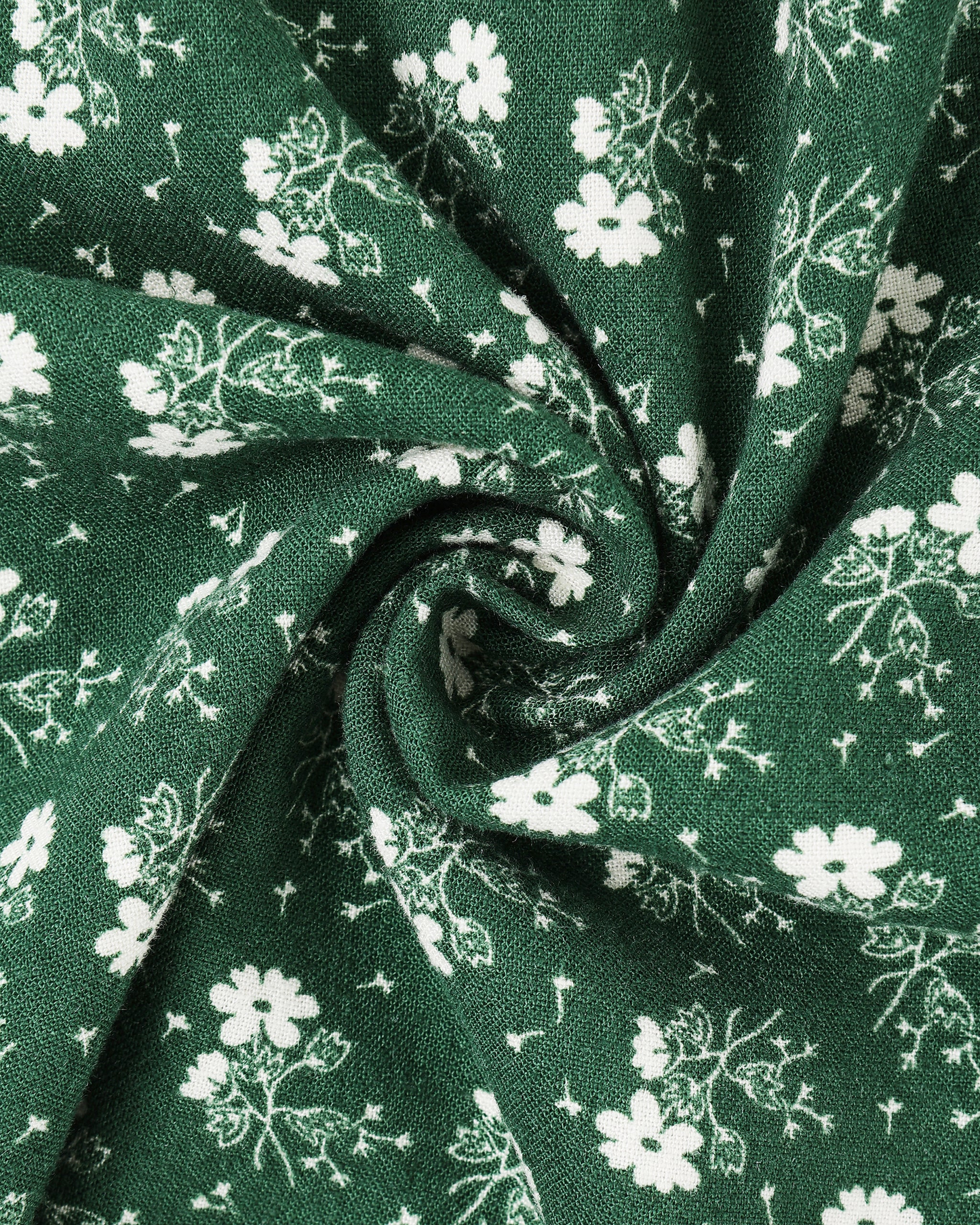 Sabrina Mini Dress - Green Ditsy
