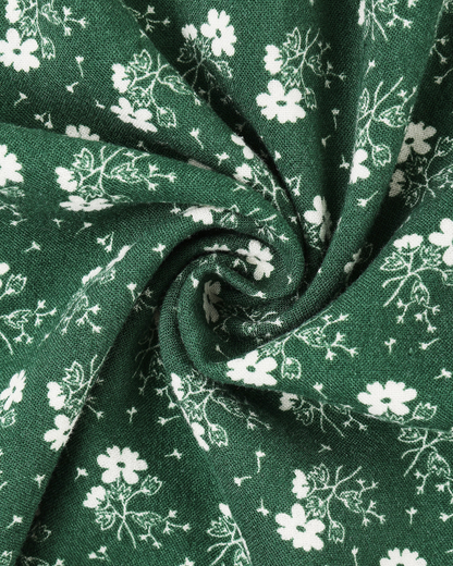 Sabrina Mini Dress - Green Ditsy