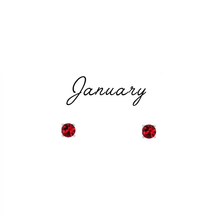 Birthstone Stud Earrings