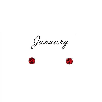 Birthstone Stud Earrings