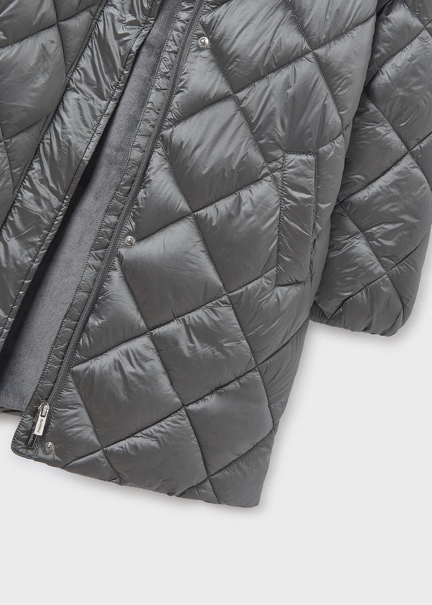 Long Puffer Coat - Grey