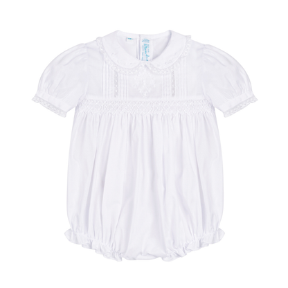 Girls Wedding Romper - White