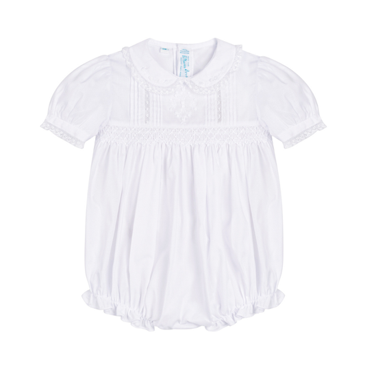 Girls Wedding Romper - White