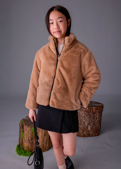 Tween Faux Fur Coat