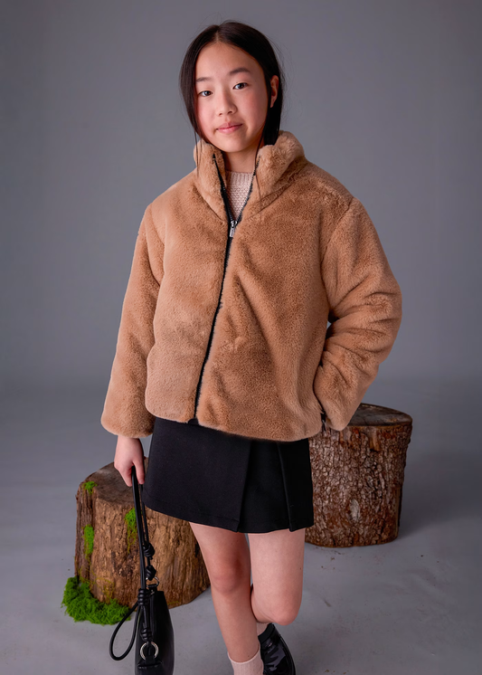 Tween Faux Fur Coat