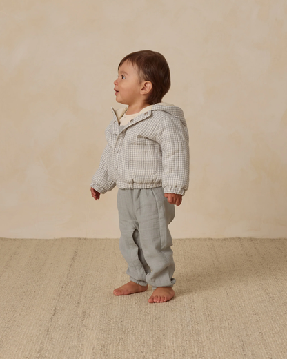 Hooded Jacket - Blue Gingham