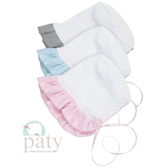 Knit Ruffle Bonnet - 118J