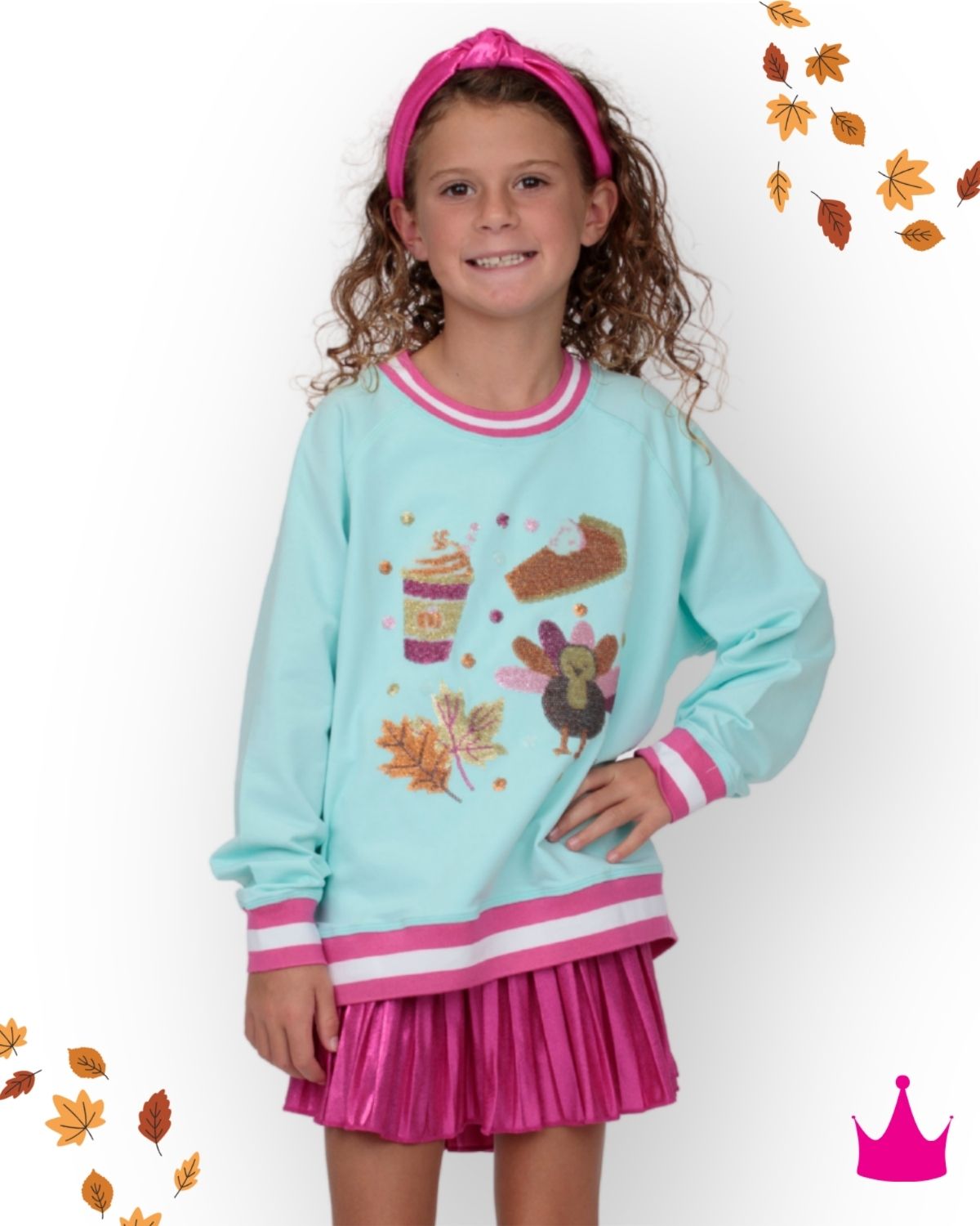 Sequin Fall Seafoam Sweatshirt