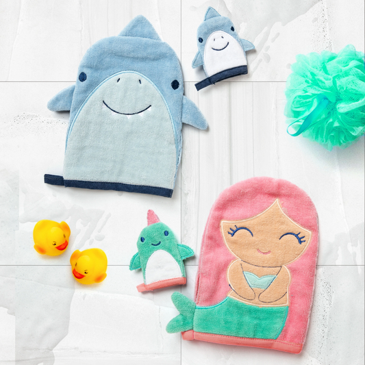 Bath Mitt W/ Finger Puppet