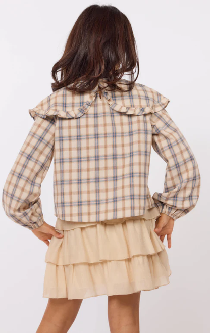 Hot Cocoa Plaid - Collar Top