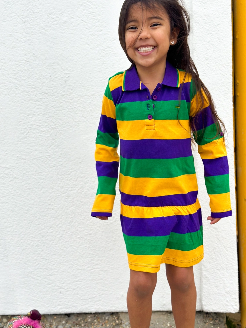 Rugby Dress - Mardi Gras