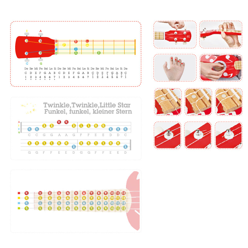 Rock Star Ukulele - Red