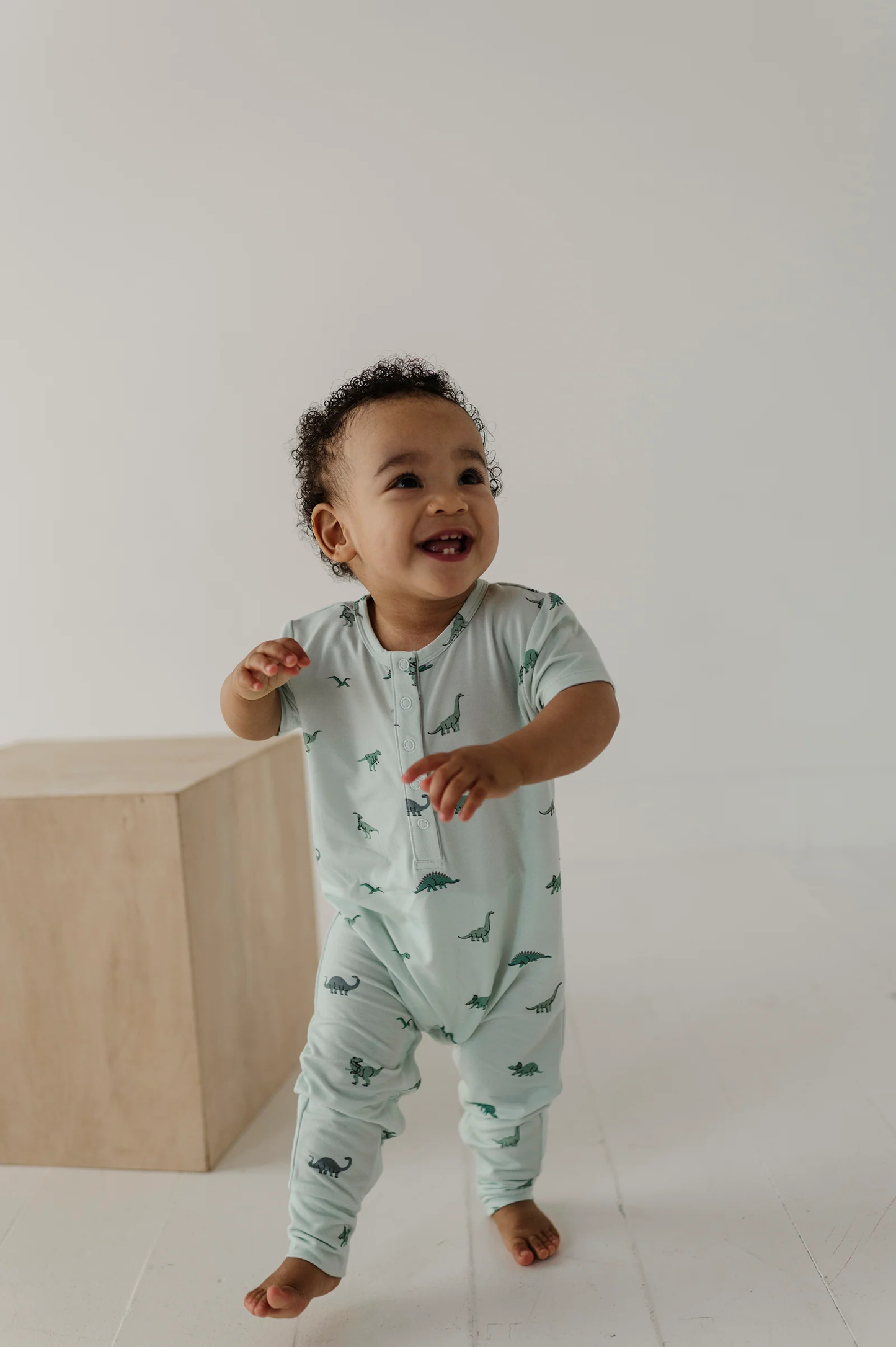 Dinosaur - S/S Henley Romper