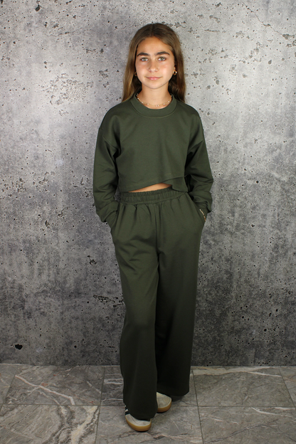 Wide Lounge Pant - Green