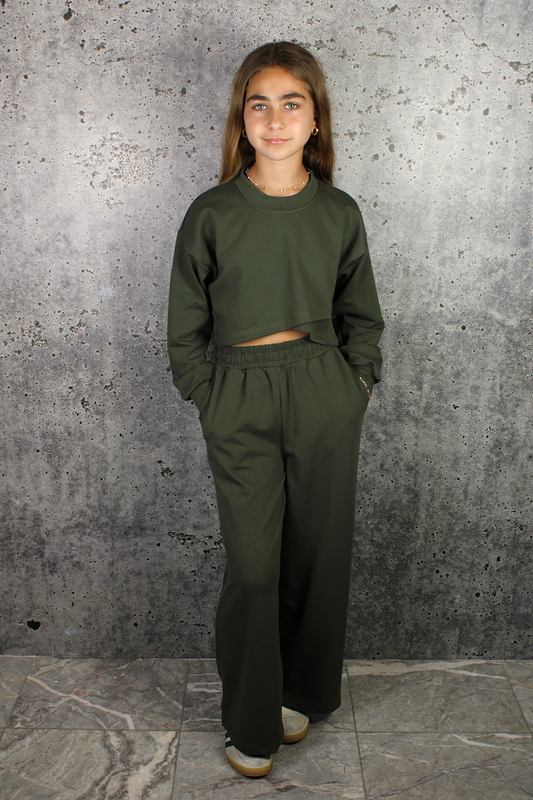 Wide Lounge Pant - Green