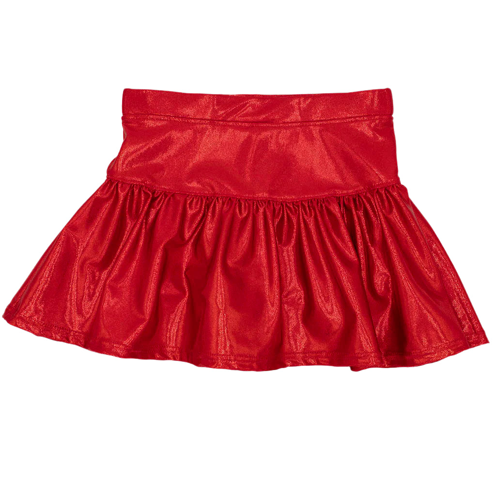 Gathered Skort - Red Shimmer