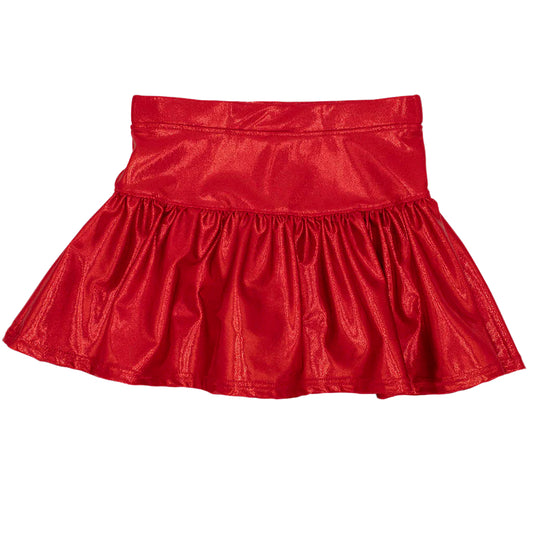 Gathered Skort - Red Shimmer