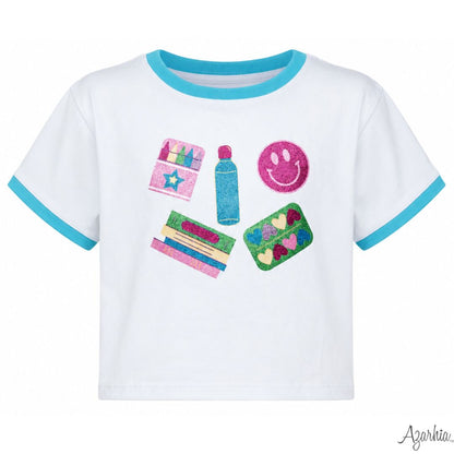 Glittter School Elements White Boxy