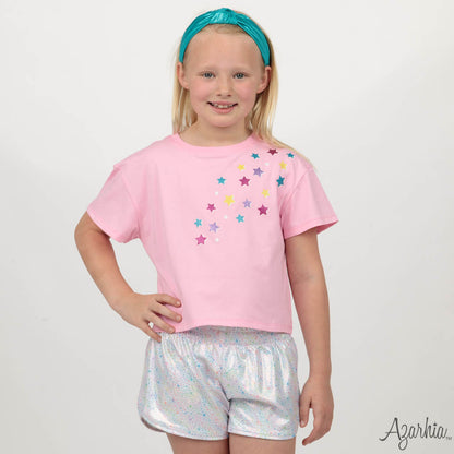 Glitter Falling Star Pink Boxy