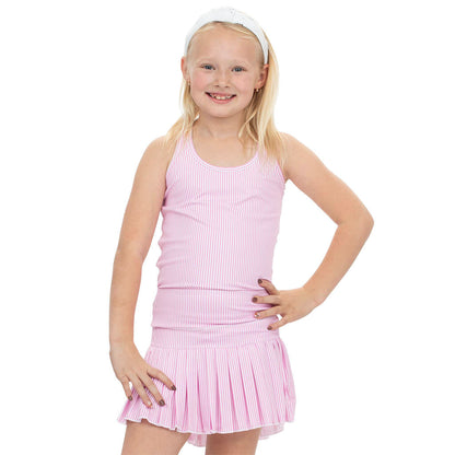 Mini Pleated Skort - Pink Stripe