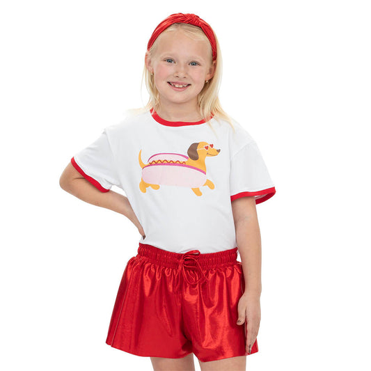 Glitter Valentine Hot Dog Tee