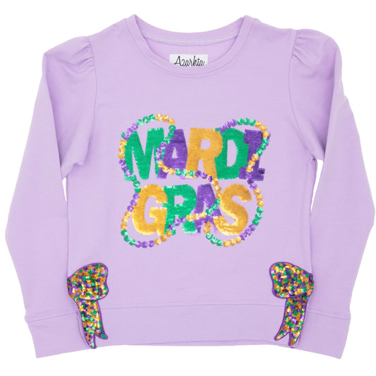 Mardi Gras Beads & Bow Top