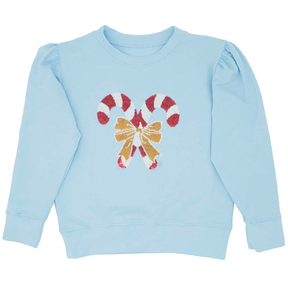 Candy Cane Bow Sweatshirt
