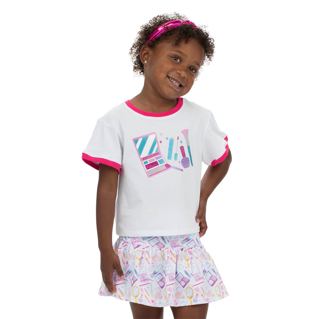 Glitter Make Up Ringer Tee