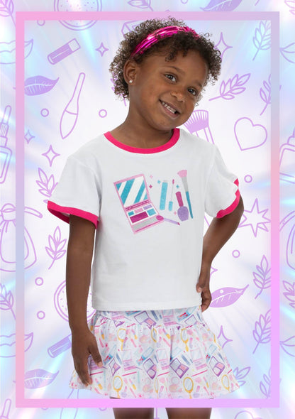 Glitter Make Up Ringer Tee