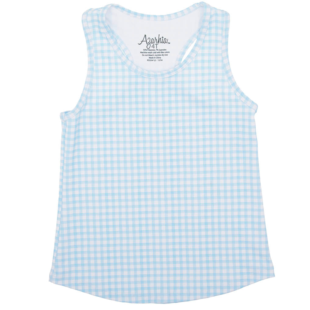Printed Tank - Blue Gingham
