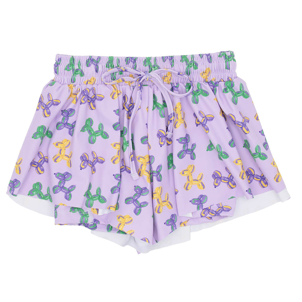 Mardi Gras Balloon Dog Butterfly Short