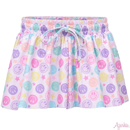 Pastel Smiley Butterfly Short