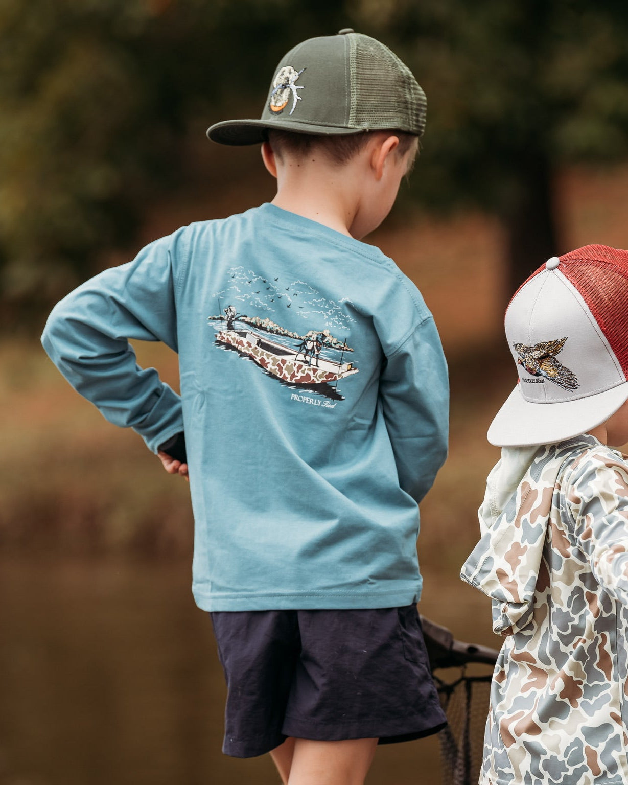 Boat Ride L/S Tee - Steel Blue