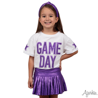 Mini Pleated Shimmer Skort