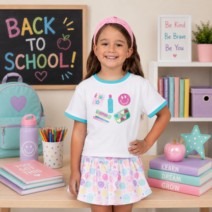 Glittter School Elements White Boxy