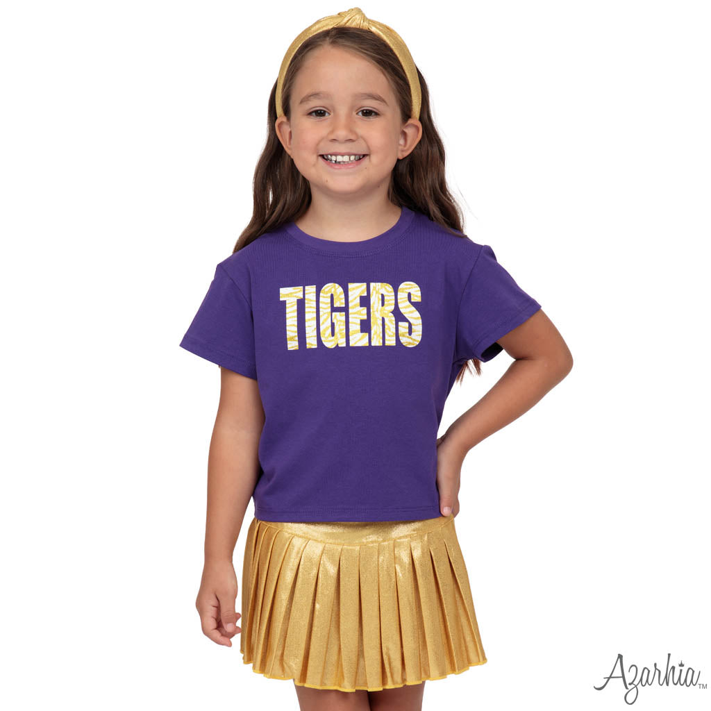Glitter Tigers/Purple Boxy Tee