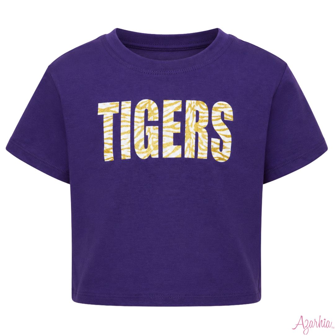Glitter Tigers/Purple Boxy Tee