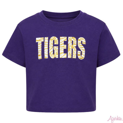 Glitter Tigers/Purple Boxy Tee