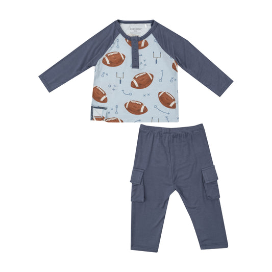 Footballs Blue Cargo Pant Set